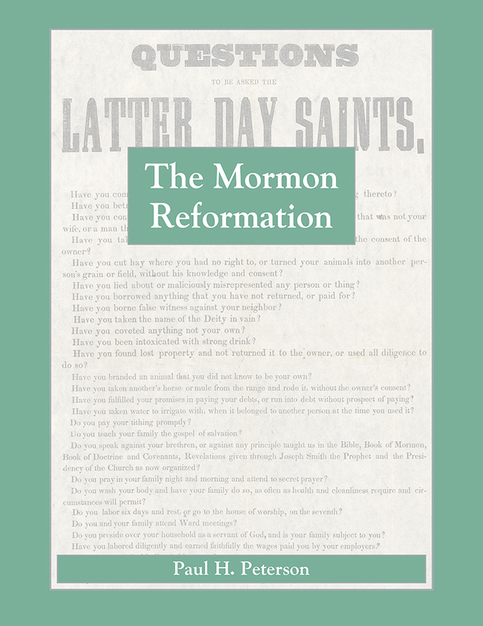 The Mormon Reformation book cover