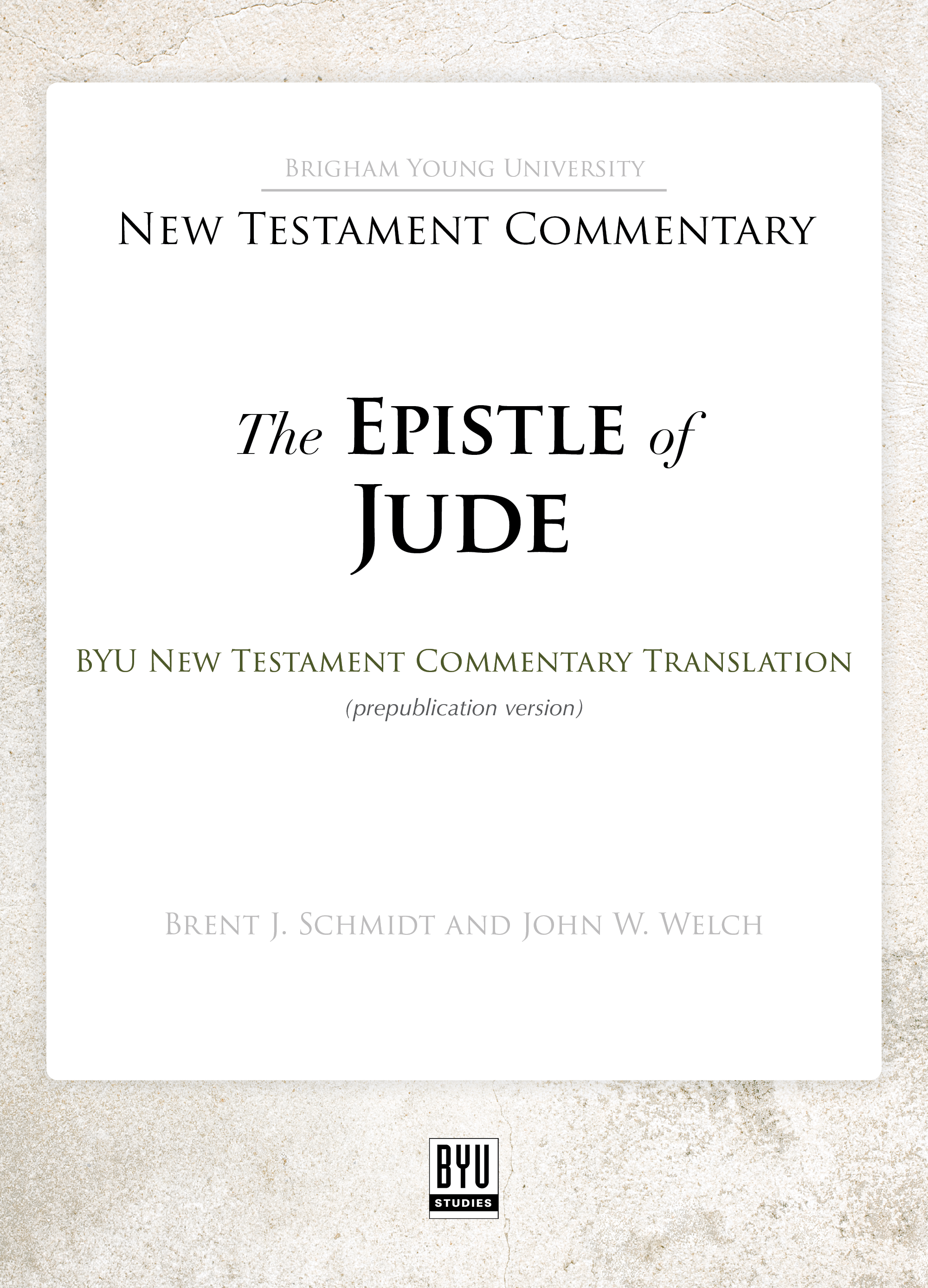 The Epistle of Jude: A New Rendition book cover