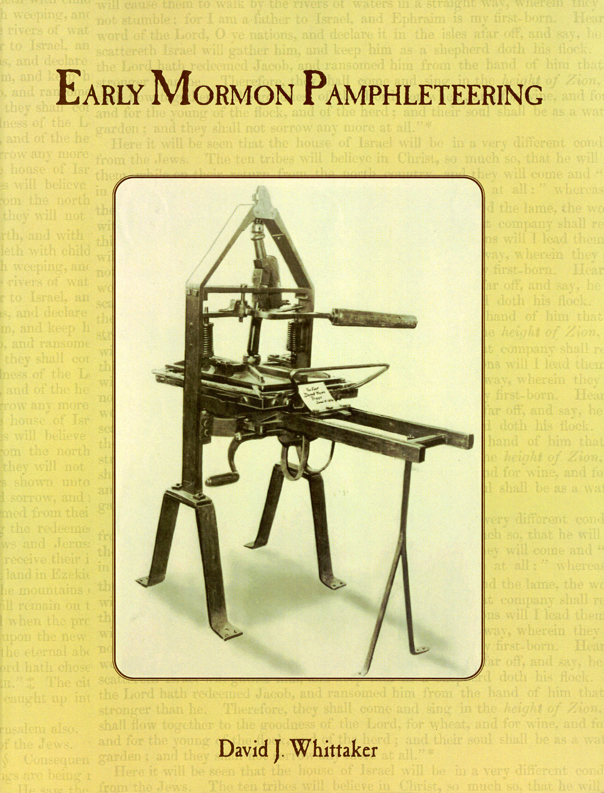 Early Mormon Pamphleteering book cover